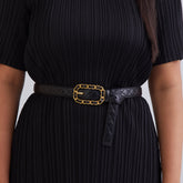 Woman in cream co-ord, relaxed fit, front angle